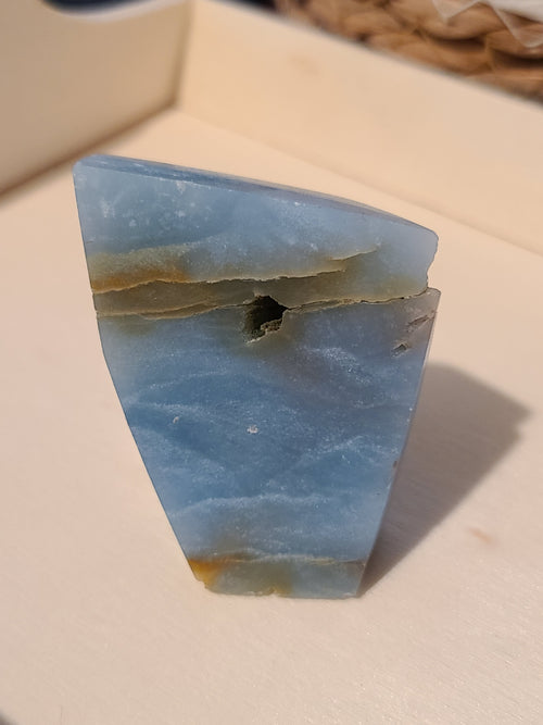 Caribbean Calcite Freeform Crystal | Rare One-of-a-Kind Stone from Dominican Republic | Calming Healing Crystal