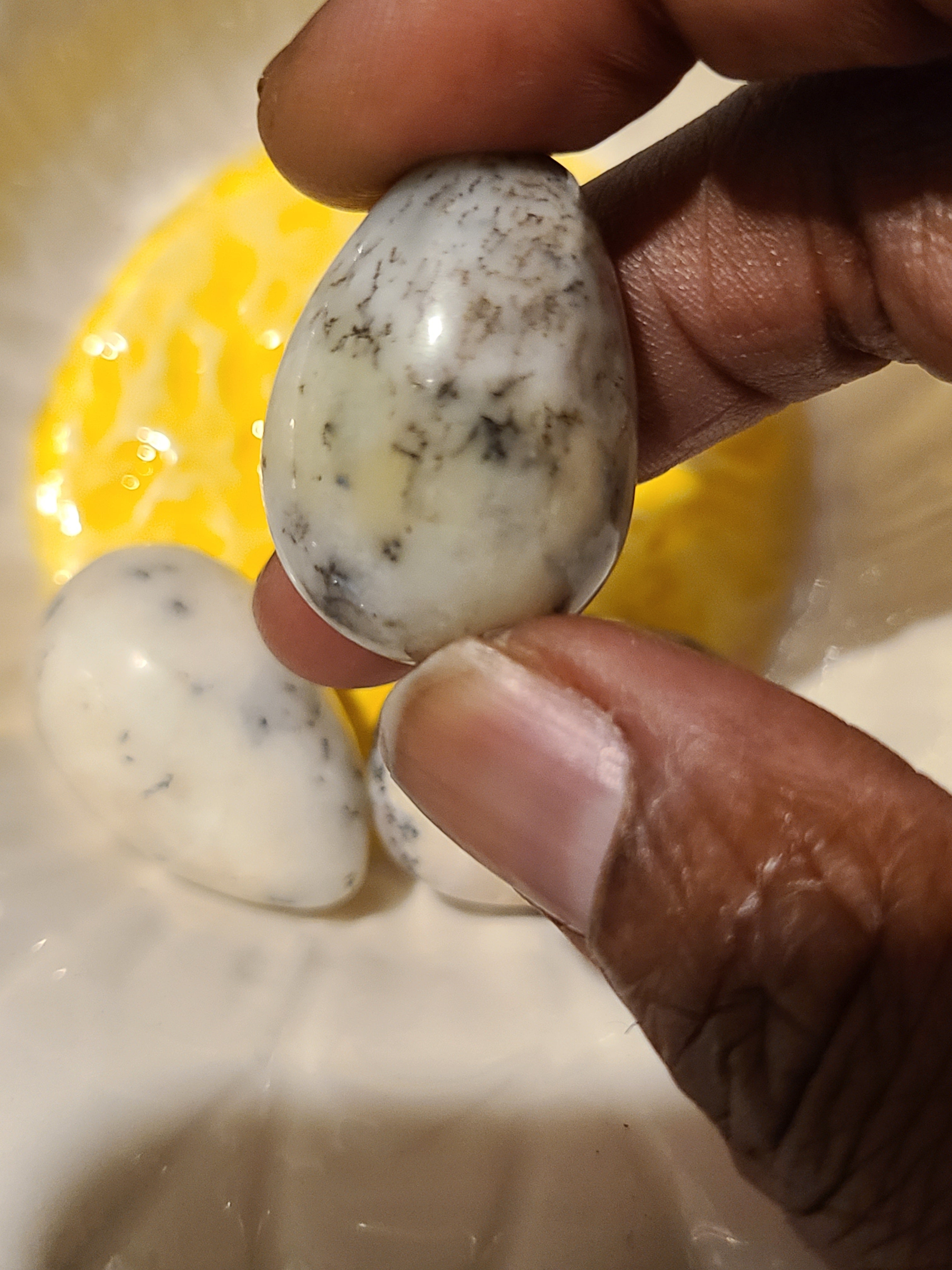 Dendritic Opal Pocket Stone: Growth, Balance & Clarity
