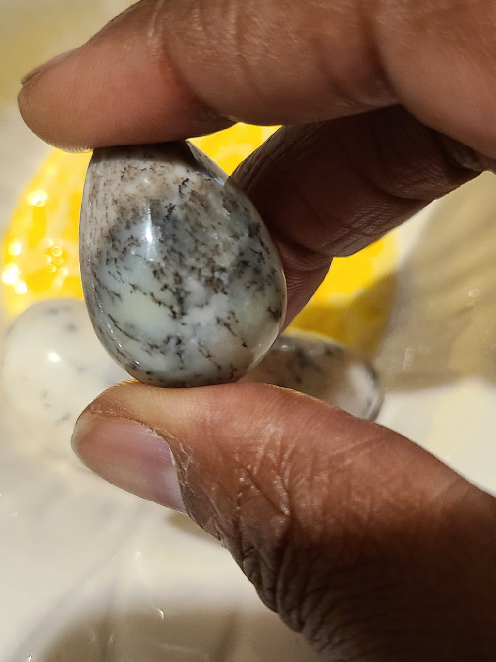 Dendritic Opal Pocket Stone: Growth, Balance & Clarity
